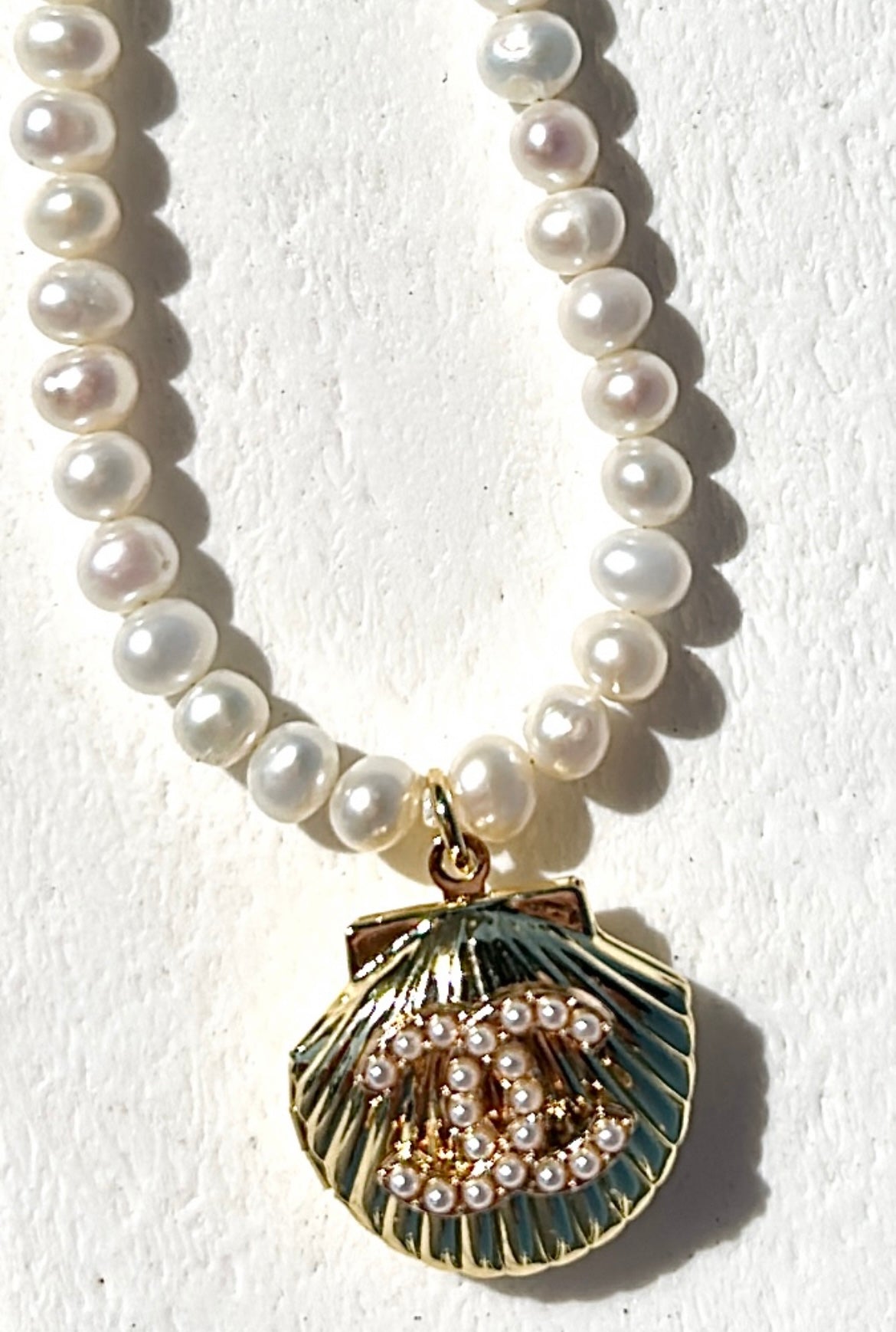 The Pearl Seashell Locket Necklace