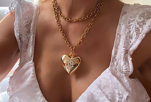 The XL Gold Jumbo Heart Necklace