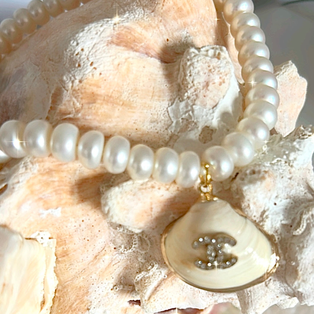Custom Pearl & Seashell Necklace