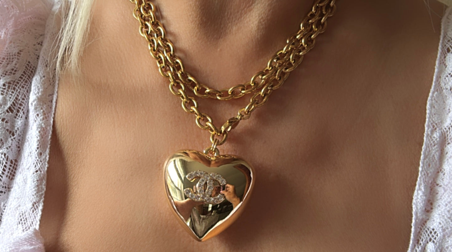 The XL Gold Jumbo Heart Necklace