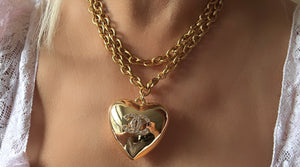 The XL Gold Jumbo Heart Necklace