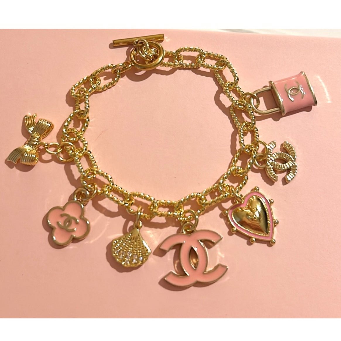 The Custom Charm Bracelet in Pink