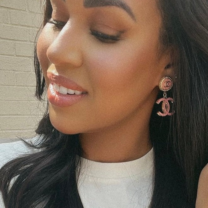 The Carrie Earrings in Pink