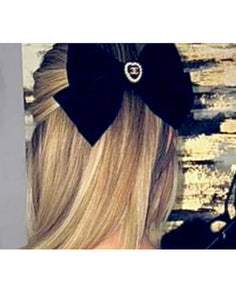The Black Velvet Bow- 2 button options