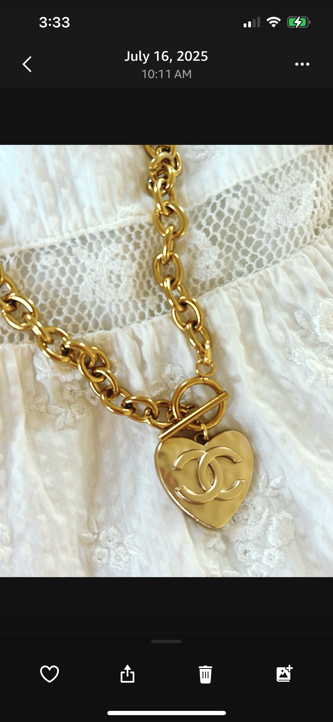 The Jumbo Heart Necklace in Gold