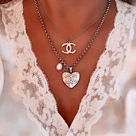 The Jumbo Heart Necklace in Silver