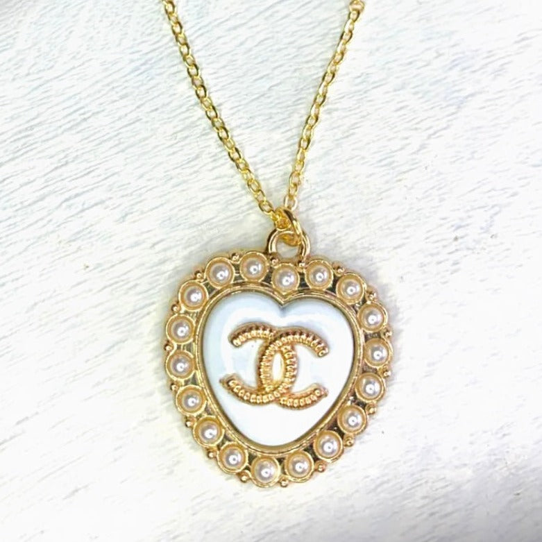 Chanel Necklace | Chanel Heart Pearl Necklace