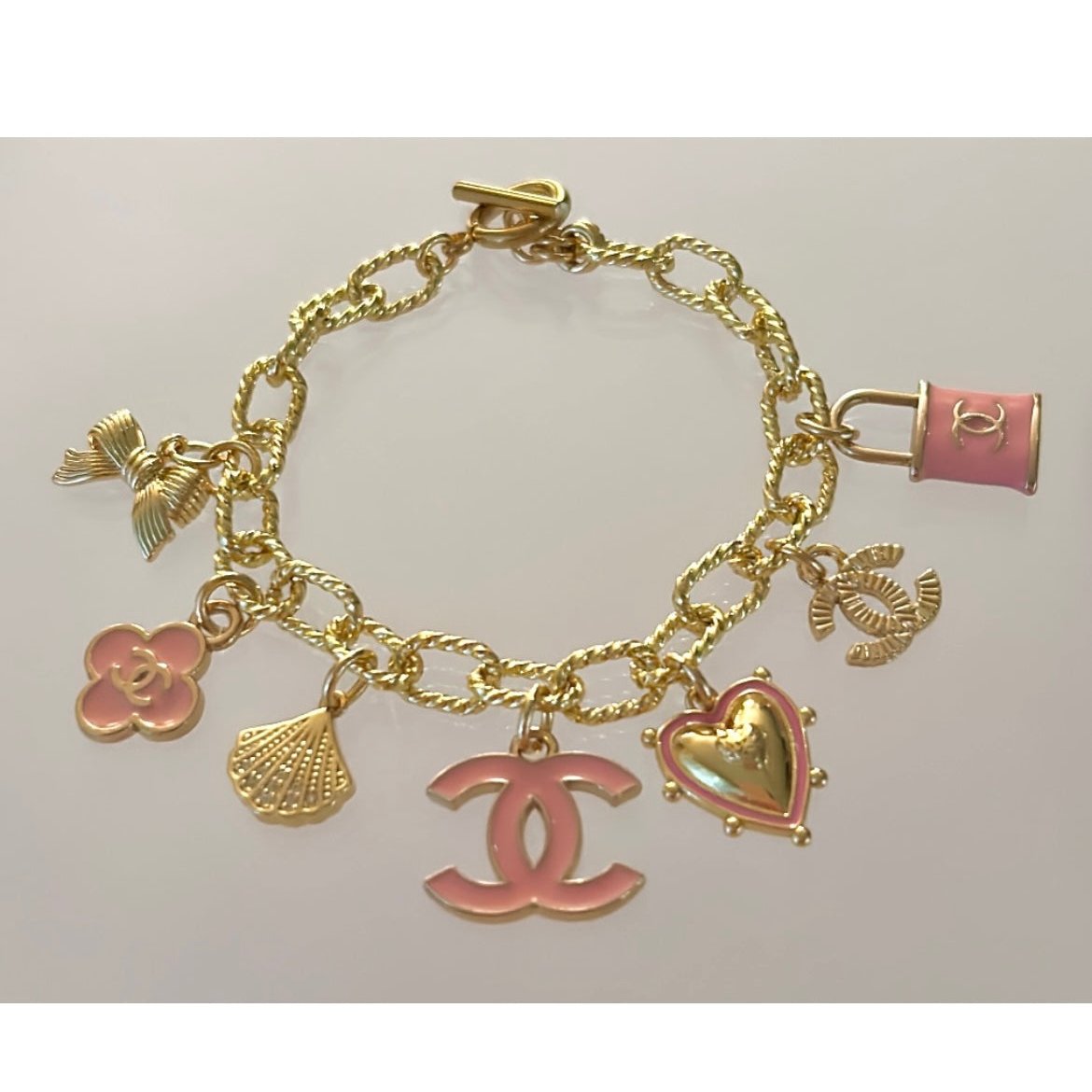 The Custom Charm Bracelet in Pink