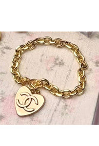 The Jumbo Heart Bracelet in Gold