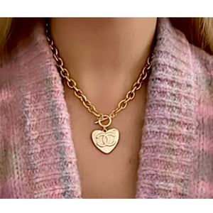The Jumbo Heart Necklace in Gold