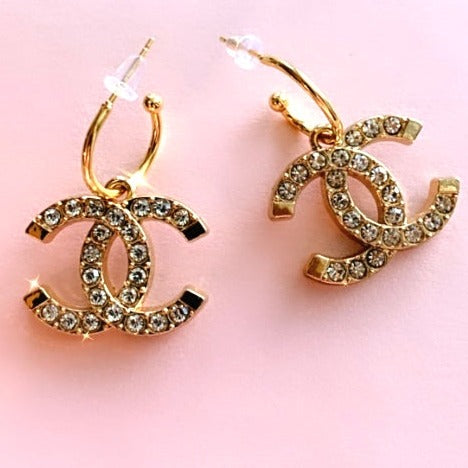 The Karly Crystal Earrings in Gold