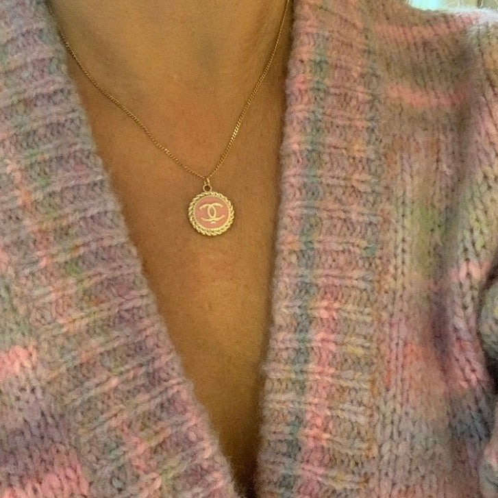 The Pink Medallion Chain Necklace