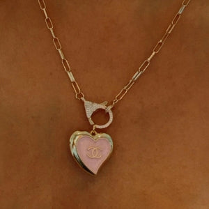 The Fancy Pastel Pink Heart Necklace