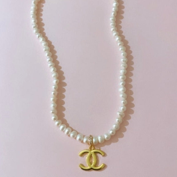 The Classic Logo Pearl Necklace