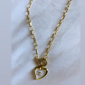 The Fancy White Heart Necklace